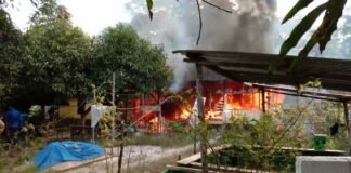 Hanya Hitungan Menit, Satu Buah Rumah Warga Lingga Hangus