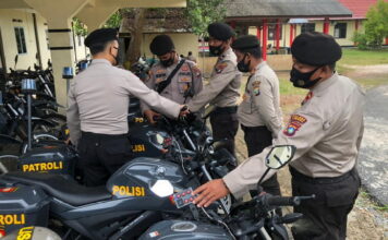 Sat Sabhara Polres Lingga Lakukan Apel Kendaraan Dinas dan Kendaraan Taktis