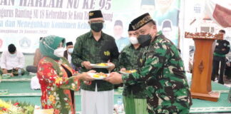 Dandim 0315/Bintan Ikut Hadiri Harlah NU ke – 95 Tahun dan Pelantikan Pengurus Ranting NU Se-Kota Tanjungpinang