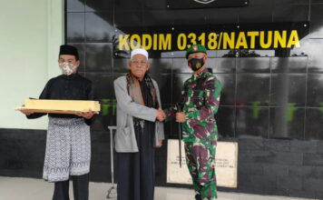 Minta Restu Emban Tugas di LSRB, Dandim Natuna Terima Tongkat Komando dari Ketua LAM