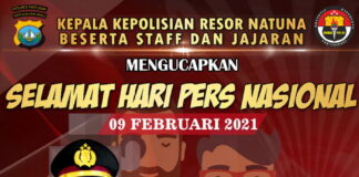Kapolres Natuna Ucapkan Selamat Hari Pers Nasional Tahun 2021