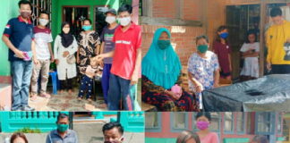 IWO Tuba Bagikan Masker dan Sosialisasi Protokol Kesehatan ke Warga