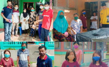 IWO Tuba Bagikan Masker dan Sosialisasi Protokol Kesehatan ke Warga