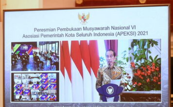 Presiden Jokowi Buka Munas VI Apeksi secara Virtual di Istana Negara