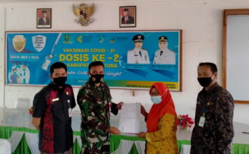 Wabup Natuna Hadiri Vaksinasi Covid-19 Dosis ke -2