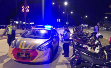Cegah Penyebaran Covid-19, Polres Tanjungpinang Rutin Gelar Patroli Sinar Biru