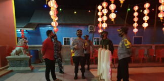 Pastikan Situasi Aman Sesuai Prokes, Kapolres Bersama Dandim Pantau Pengamanan Malam Tahun Baru Imlek