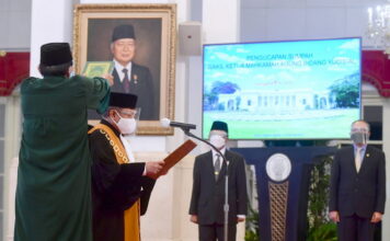 Presiden Saksikan Pengucapan Sumpah Wakil Ketua MA Bidang Yudisial