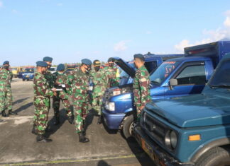 Danlanud RSA Rutin Apel Kendaraan Dinas