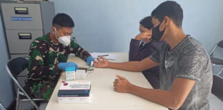 Putuskan Mata Rantai Covid-19, Lanud RSA Rapid Test Antibody Massal Kepada Keluarga Besar Lanud RSA