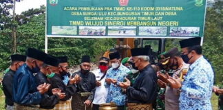 Tradisi Tepung Tawar Awali Perbukaan Pra – TMMD Ke-110 Kodim 0318/Natuna