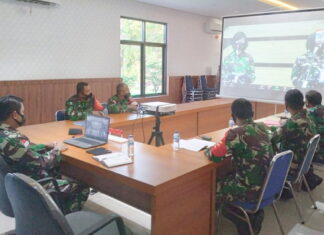 Komandan Lanud Maimun Saleh Ikuti RAPIM Secara Virtual