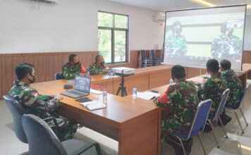 Komandan Lanud Maimun Saleh Ikuti RAPIM Secara Virtual
