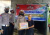 Jumat berkah, Satlantas Polres Bintan Bagikan Paket Sembako Ke Masyarakat Desa Lancang Kuning