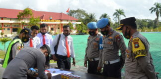 Berantas Penyalahgunaan Narkoba, Polres Natuna Test Urine Personel