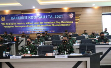 Danlanud RSA Ikuti Rakernis Koopsau I Tahun 2021