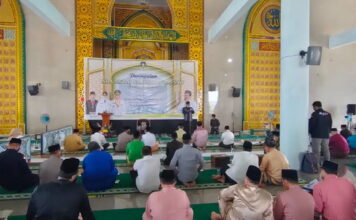 Danlantamal IV Hadiri Peringatan Isra Mi’raj Nabi Muhammad SAW di Masjid Raya Nur Ilahi Dompak