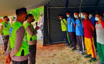 Polres Lingga Gelar Binlat Pada Calon Peserta Penerimaan Anggota Polri 2021