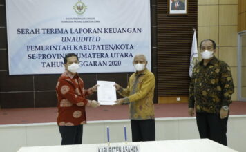 Bupati Asahan Serahkan Laporan Keuangan Pemerintah Daerah Tahun 2020 ke BPK