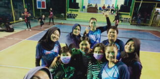 Tim Puple Puas, Bisa Raih Juara Kedua di Turnamen Bola Voli Sungai Pinang