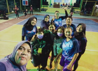 Tim Puple Puas, Bisa Raih Juara Kedua di Turnamen Bola Voli Sungai Pinang
