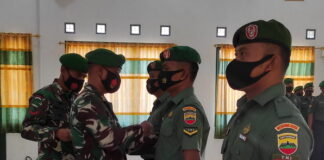 Dandim Pimpin Apel Kenaikan Pangkat Prajurit Kodim 0318/Natuna