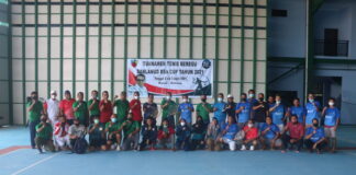 Turnamen Tenis Beregu Danlanud RSA Cup Tahun 2021