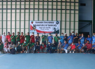 Turnamen Tenis Beregu Danlanud RSA Cup Tahun 2021
