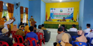 Babinsa Koramil 02/Tarempa Hadiri Pelantikan BPD Desa Tarempa Barat