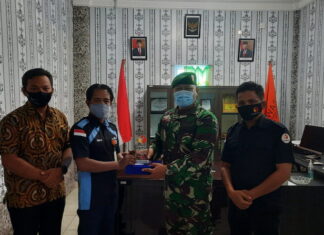 Danramil 02/Tarempa Sambangi Kantor Bawaslu KKA, Beri Ucapan Selamat HUT Bawaslu Ke -7