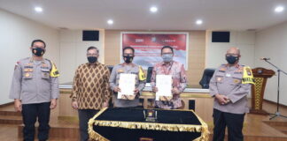 Penandatanganan Perjanjian Kerjasama Polda Kepri dengan Kanwil BRI Pekan Baru