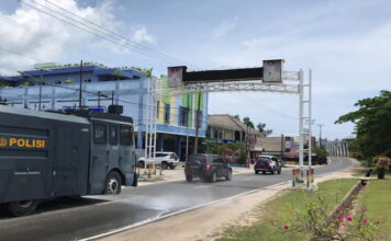 Tekan Penyebaran Covid-19, Polres Natuna Kerahkan kendaraan Taktis AWC