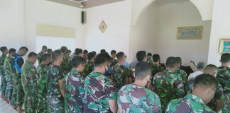 Prajurit Lanud Mus, Gelar Shalat Gaib dan Doa Untuk Para Korban KRI Nanggala 402