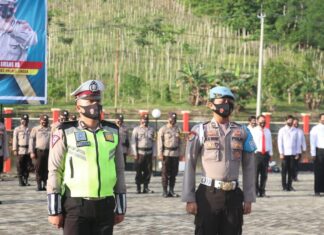 Wakapolres Lingga Pimpin Apel Gelar Pasukan Operasi Keselamatan Seligi 2021