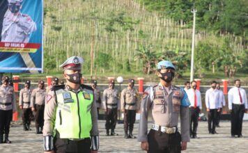 Wakapolres Lingga Pimpin Apel Gelar Pasukan Operasi Keselamatan Seligi 2021