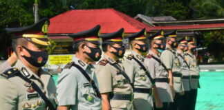 Kapolres Natuna Pimpin Sertijab Kabagops, Kasaresnarkoba, Kapolsek Serasan dan Kapolsek Pulau Laut