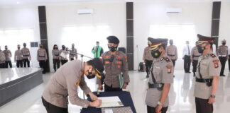 Polres Linga Gelar Upacara Sertijab Wakapolres Lingga