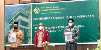 LKPD Natuna WTP Lagi, Ketua DPRD dan Plh Bupati Terima Langsung LHP dari BPK Kepri