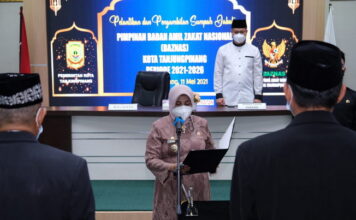 Lantik Pimpinan Baznas, Walikota Ingin Zakat Disalurkan Tepat Sasaran