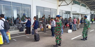 Danlanud RSA Perketat Prokes di Bandara Raden Sadjad