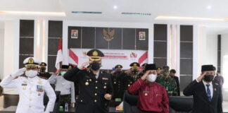 Polres Lingga Bersama Forkopimda Ikuti Upacara Peringatan Hari Lahir Pancasila Secara Virtual