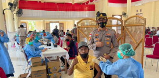 Kapolres Natuna Monitoring Pelaksanaan Vaksinasi Untuk Masyarakat