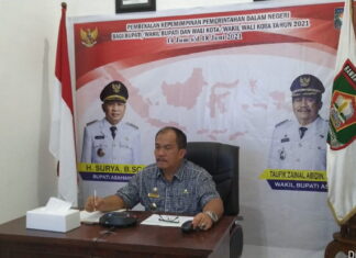 Wakil Bupati Asahan Ikuti Pembekalan Kepemimpinan Pemerintahan Dalam Negeri Secara Virtual