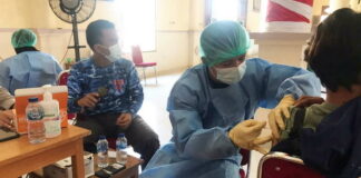 Lanud Raden Sadjad Terus Bantu Pemkab Natuna Serbuan Vaksinasi Massal