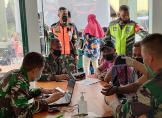 Tim Vaksinasi Mobile Kodim 0318/Natuna Terus Kebut Vaksinasi Terhadap Masyarakat