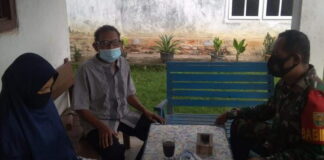 Kodim 0426 Tulang Bawang Kerahkan Personilnya Guna Mencegah Penyebaran Virus Covid-19