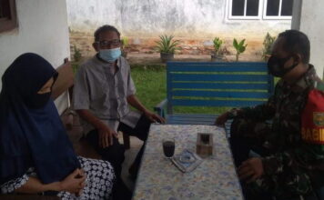 Kodim 0426 Tulang Bawang Kerahkan Personilnya Guna Mencegah Penyebaran Virus Covid-19