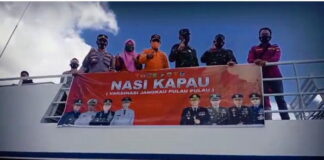 Nasi Kapau Polres Natuna Kembali Arungi Lautan, Kali Ini Sambangi Pulau Tiga dan Pulau Tiga Barat