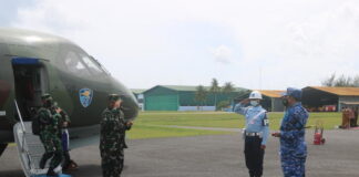 Danlanud Raden Sadjad Sambut Kedatangan Pangkosekhanudnas I di Natuna