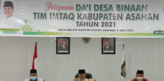 Bupati Asahan Melepas Da’i Desa Binaan Tim Imtaq Kabupaten Asahan Tahun 2021